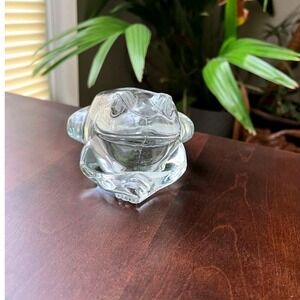 Indiana Glass  Glass Frog Votive Candle Holder
